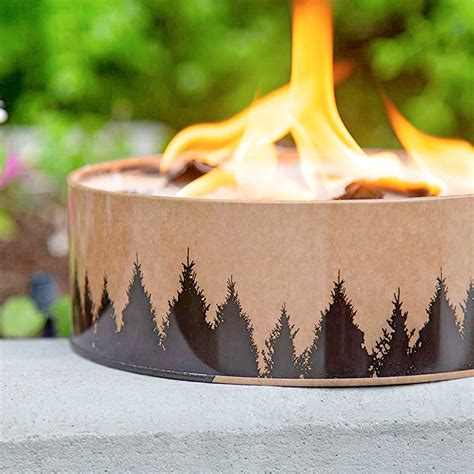 camp fire in a tin